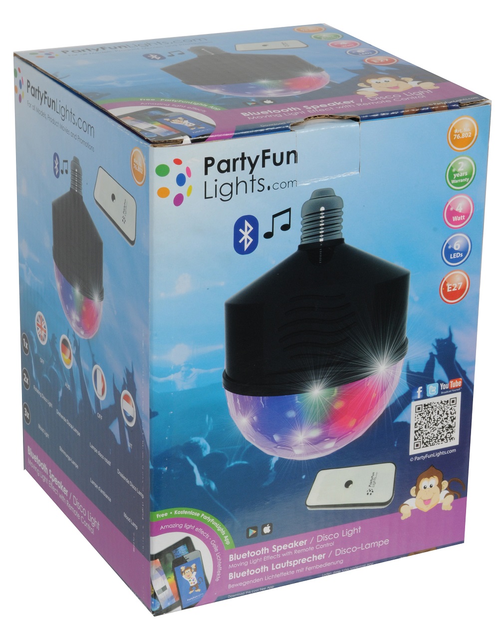 Achat PartyFunLights - Lampe et haut-parleur à fibre optique (2 en