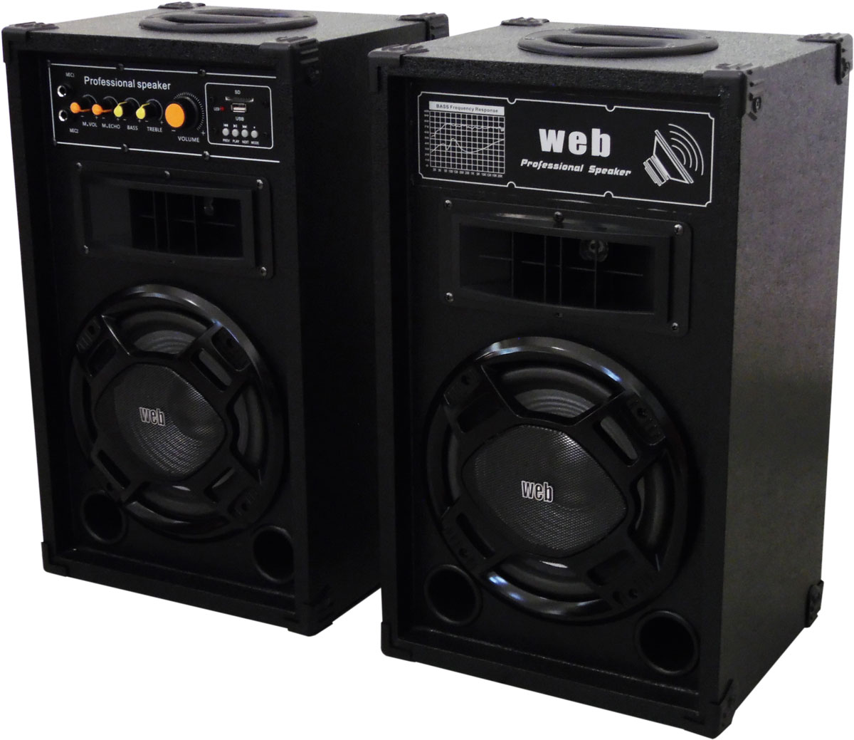 Casse Acustiche Amplificate Coppia 100W max con USB e Bluetooth LY30-B 