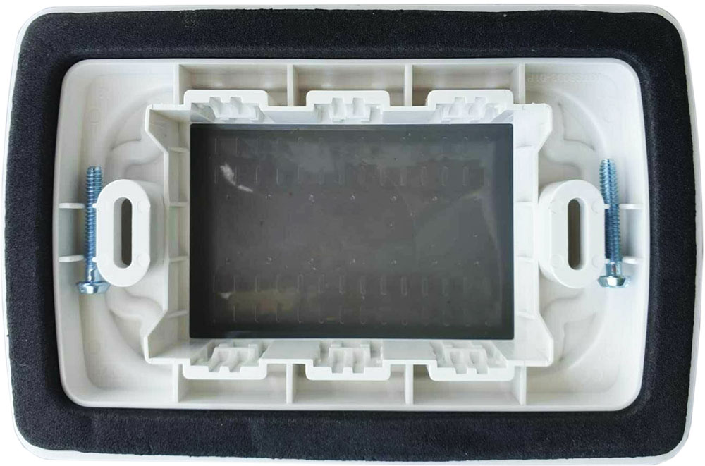 Placca Idrobox IP55 13x8.5cm 3P Bianco compatibile Vimar EL2006 