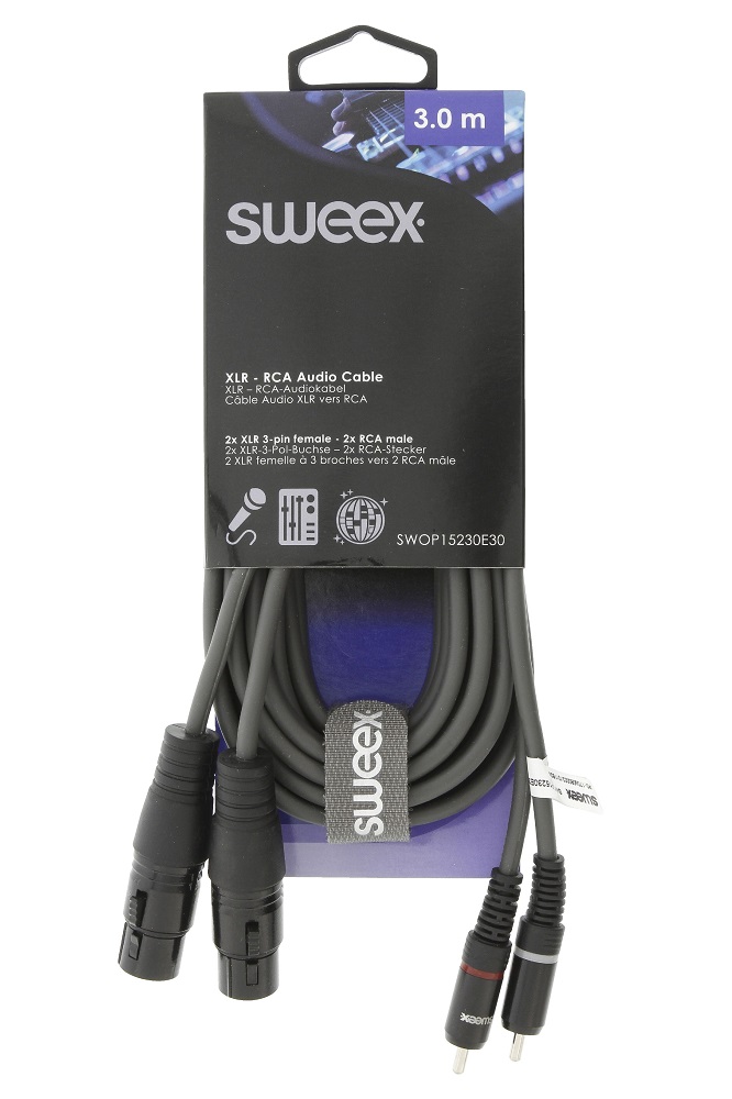 Sweex Adaptateur Stéréo XLR/Jack 6.35 mm Mâle/Male - Adaptateur