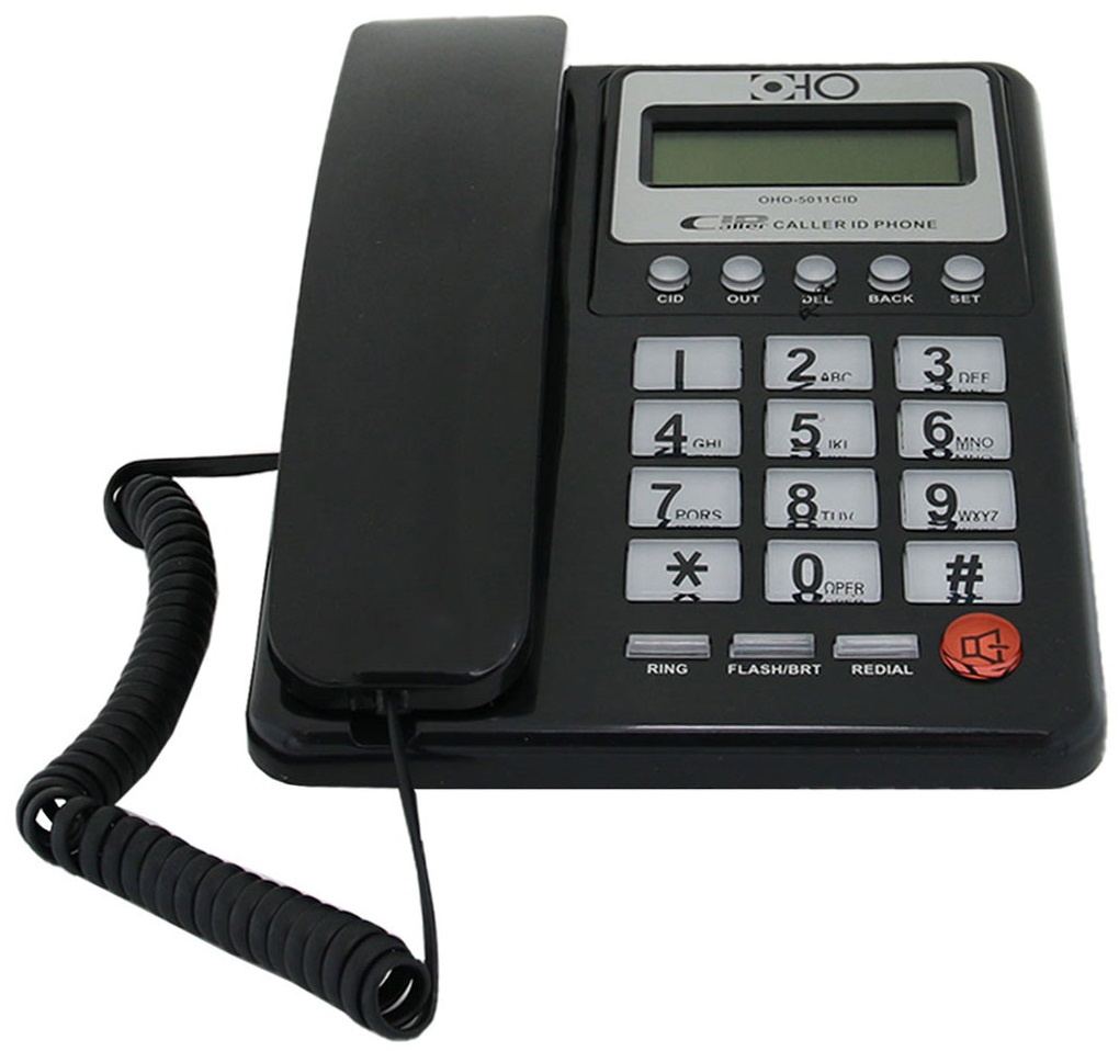 Telefono fisso con tasti grandi e funzione calcolatrice vari colori WB918 