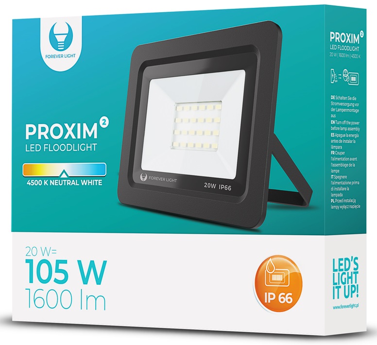 Faro floodlight LED PROXIM II 20W 4500K IP66 Forever Light WB1475 