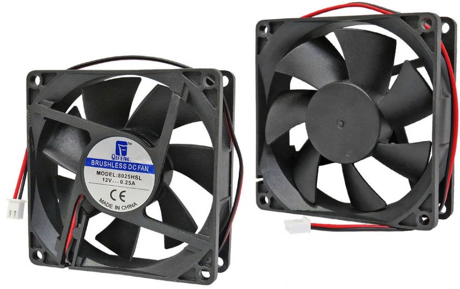 Cooling fan 12V 0.25A 8x8x2.5cm 2pin U994 