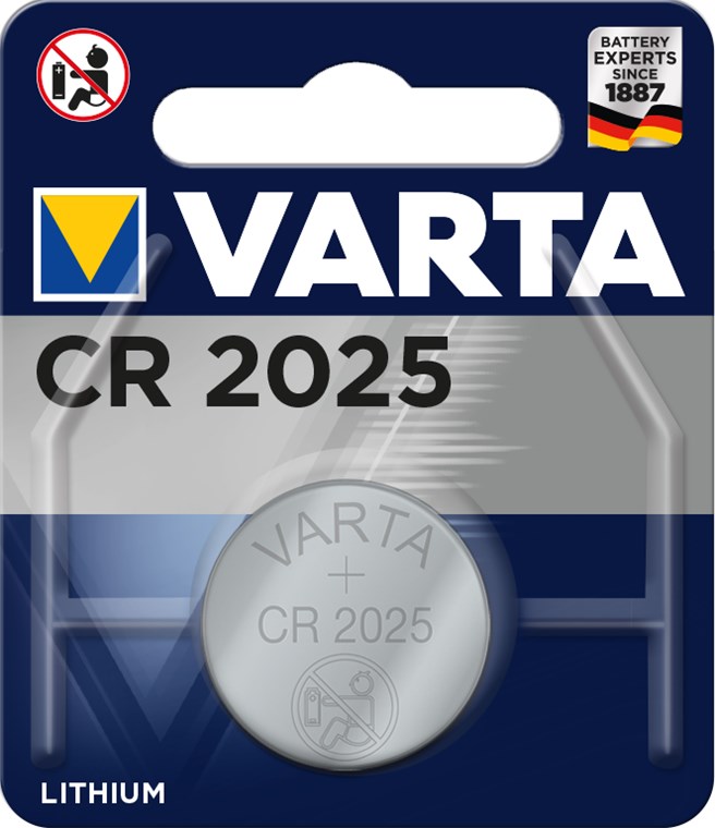 Batteria a bottone al litio 3V CR2025 Varta F1417 Varta