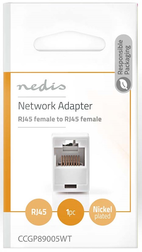 Cat 5 RJ45 Female - RJ45 Female Network Adapter White ND2332 