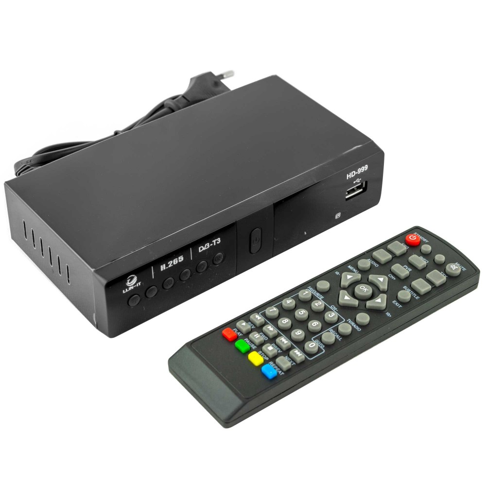 Decodificador digital terrestre HDMI/SCART/USB/LAN DVB T3 FULL HD