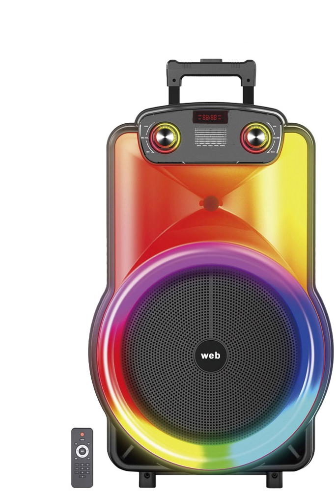 Cassa acustica  trolley 12" Luce LED Bluetooth/SD/USB/Radio Q1218A WEB