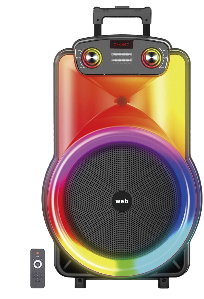 Cassa acustica trolley 15" Luce LED Bluetooth/SD/USB/Radio Q1518A WEB