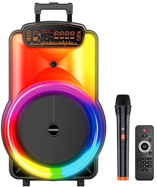 Cassa acustica trolley 40W Luce LED Bluetooth/USB/SD/FM con microfono KK-12103 Kakusiga