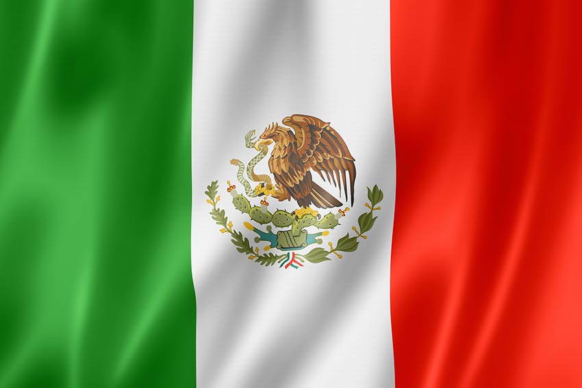 State and Military Flag Mexico 200x300 H1020 
