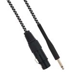 Cavo XLR Cannon femmina a Jack 6.35 maschio 1.5 metri Mono - Bianco/Nero SP303 