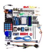 Arduino Uno R3-Breadboard-Starterkit und Schrittmotor-/Servo-/1602-LCD-/Überbrückungskabelhalterung WB406 