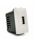 Alimentatore presa USB 5V 2A bianco compatibile Living International EL2202 