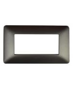 Placca 4 posti in metallo nero compatibile Matix EL922 