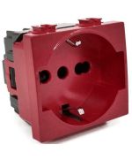 Vimar compatible red schuko socket for dedicated / emergency line signaling EL2404 