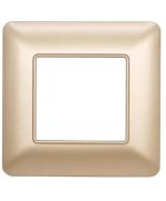 Placca in tecnopolimero 2P oro compatibile Matix EL2079 