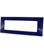 7-gang blue technopolymer plate compatible with Vimar Plana EL1298 