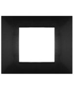 Placca in tecnopolimero 2 posti color nero compatibile Vimar Plana EL1334 