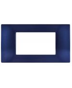 Placca in tecnopolimero 4 posti color blu compatibile Vimar Plana EL303 