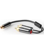 Subwoofer cable 2 RCA male - RCA female 20cm ND6161 Nedis