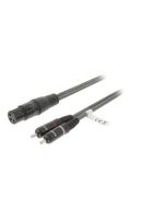 XLR 3p (F) XLR Stereo Kabel - 2x Cinch Stecker 3.0m Dunkelgrau SX320 Sweex