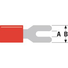 Connettore Fast On 3.7mm a forcella Femmina Rosso ND5372 Valueline