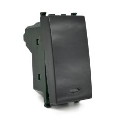 Interruttore nero con spia luminosa compatibile Vimar Plana EL2210 