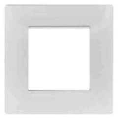 Placca 2 posti quadrata bianca compatibile Vimar Plana EL1948 