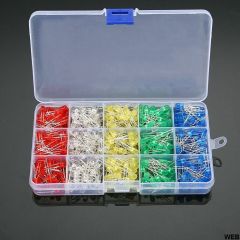 Kit diodi led 3mm 500pz 5 colori WB1128 