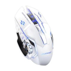 White FV-W502 Wireless LED Gaming Mouse with Built-in Rechargeable Battery WB2260 