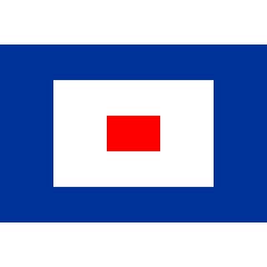 Bandiera nautica di segnalazione "W" Whiskey 150x180cm FLAG282 