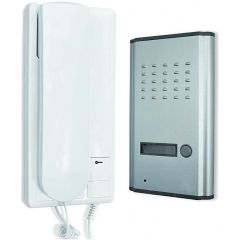 Kit citofono monofamiliare completo di posto esterno ed interno  2/4 fili apriporta cancello EL3973 