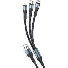 Cavo per ricarica 3in1 microUSB/Lightning/Type C 1.2m 3A JA024 F2120 Jokade