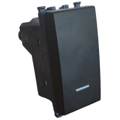 Deviatore nero  con spia compatibile Vimar Ark&eacute; EL262 