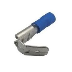 Connettore Faston doppio 6,3 mm blu per cavi 1,5-2,5 mm² confezione da 100 B2030 
