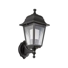 Applique da esterno BERGAMO-W E27 IP44 in plastica 200x340 mm (nera) EL654 Vito