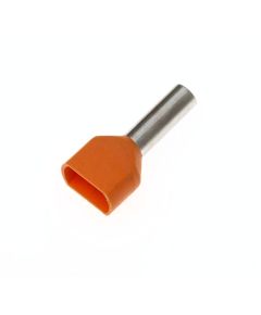 Crimp double ferrule tip - TE4012 - orange - Pack of 100 pieces EL1240 FATO