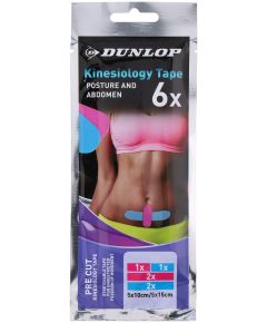 Ensemble de 6 pièces de ruban de posture en kinésiologie et de l'abdomen Dunlop ED5104 Dunlop