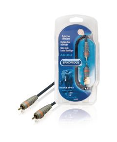 Câble audio numérique RCA mâle - RCA mâle 3,00 m bleu ND2645 Bandridge