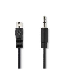 5 Pin DIN Male DIN Audio Cable - 3.5mm Male 1.0m Black ND2735 Nedis