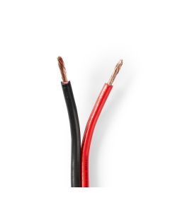 Cable Altavoz 2x 2,50 mm2 15m Enrollable Negro / Rojo ND2755 Nedis