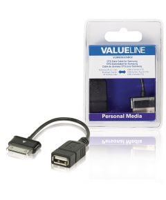 Synchronization and Charging Samsung 30-Pin Male - USB A Female 0.20 m Black ND2825 Valueline