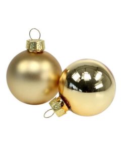 Palline natalizie 3cm lucide/opache color oro confezione da 15 Christmas Gifts ED206 Christmas Gifts