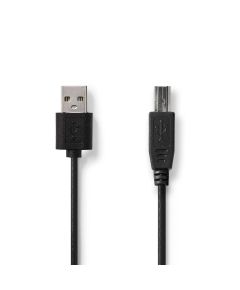 Cable USB 2.0 A Macho - USB-B Macho 1m Negro ND1283 Nedis