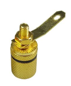 Conector Banana Panel Dorado - Negro SP003 