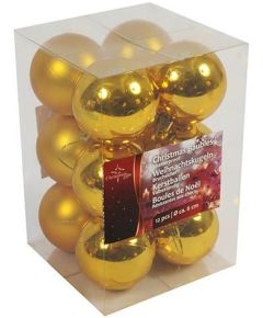 Pack of 12 Christmas balls 6cm gold Christmas Gifts ED808 Christmas Gift