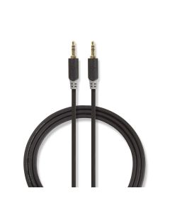 Cable Audio Estéreo 3.5mm Macho a 3.5mm Macho 2m Antracita ND3696 Nedis