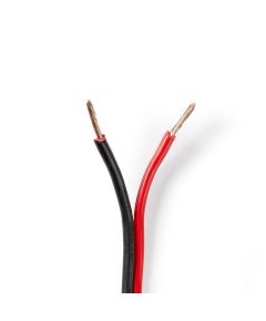 Cable Altavoz 2x 1,50 mm2 15,0m Enrollable Negro/Rojo ND4378 Nedis