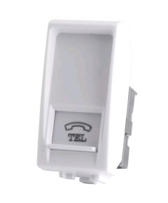 Living International compatible white telephone socket EL2136 