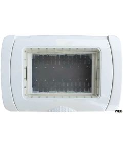 Placa idrobox blanca IP55 3P compatible con Living International EL2162 